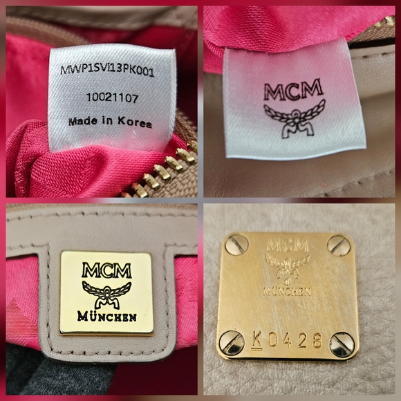 MCM Cream Handbag With Long Handle Satchel AUTHENTIC - Picture 13 of 16